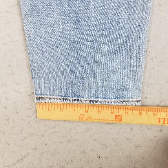 Levis 501 Jeans Mens 36x32 Blue Denim Straight Leg Button Fly Distressed 501 - Picture 11 of 16